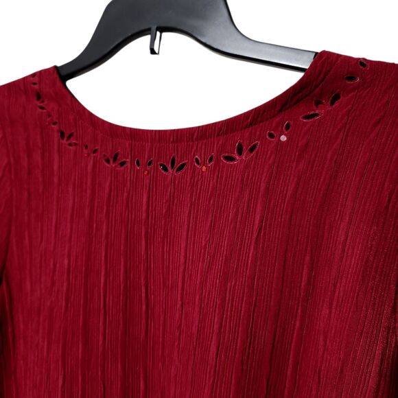 Carole Little Tunic Top Size 8 Red Color - Picture 3 of 10